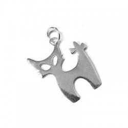 Charm in Argento 925 Gatto 23.5x20mm