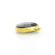 Brass Round Setting 15mm With Black Agate Stone
