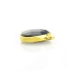 Brass Round Setting 15mm With Black Agate Stone