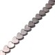 Hematite Slider Heart Flat (Ø0.9mm) (75pcs) (40cm)