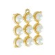 Zamak Charm Square with Pearl 17mm