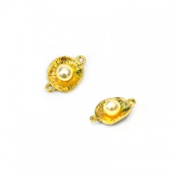 Conector de Metal Zamak Concha con Perla ABS 13mm