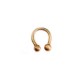 Anello in Metallo Ottone Regolabile 25x20mm con Due Sfere
