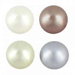 Cabochon ABS Perlato con Retro Piatto Rotondo 10 mm
