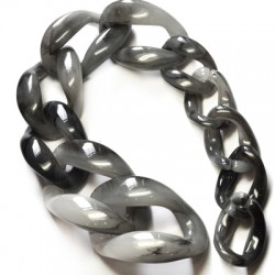 Acrylic Chain w/ 3 Sizes of Rings (~22pcs/70cm)