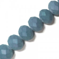 Glass Washer Bead Faceted Pearlised 10x8mm (55 pcs/string)