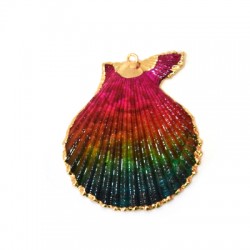 Sea Shell Pendant Plated (~42x47mm)