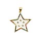 Colgante de Metal Laton Estrella Esmaltada con Circonitas 26mm