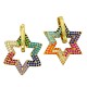 Brass Earring Star w/ Zircon