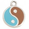 999° Silver Antique Plated/ Azure/ Brown