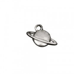 Breloque planète Saturne en Métal/Zamak 15x8mm