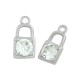 Charm Cadenas en Laiton et Zircone 5 x 8 mm