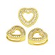 Zircon Brass Slider Heart 15mm
