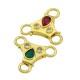 Zircon Brass Clasp 22mm