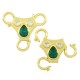Zircon Brass Clasp 22mm