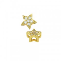 Brass Slider Star w/ Zircon 5mm