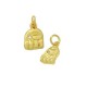 Zircon Brass Charm Hand 7mm