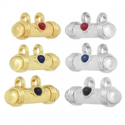 Brass Tube w/ Zircon 19x6mm