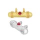 Tubo in Ottone con Zirconi 19x6mm