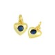 Charm cœur en Laiton Zircon 6 mm