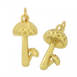 Charm Champignon en Laiton 20 x 9 mm