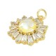 Breloque Soleil en Laiton et Zircon 18 mm