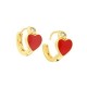 Orecchino in Ottone Cuore con Zirconi e Smalto 12mm