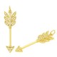 Pendente in Ottone Freccia con Zirconi 32x9mm