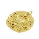 Ciondolo in Ottone Rotondo Segno Cancro con Zirconi 21mm