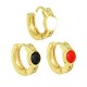 Brass Ring Hoop with Zircon 14x6mm
