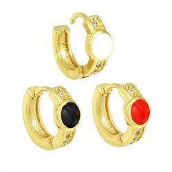 Bague Cercle en Laiton avec Zircon 14 x 6 mm