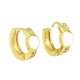 Brass Ring Hoop with Zircon 14x6mm