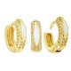 Anello in Metallo Ottone Rotondo con Zirconi e Smalto 16mm