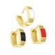 Anello Metallo Ottone Rotondo con Zirconi e Smalto 12x13mm