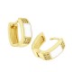Enameled Brass Ring Hoop with Zircon 12x13mm