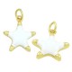 Breloque Étoile en Laiton Émaillé 15 x 17 mm