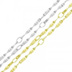 Brass Twisted Chain Ring 14mm/2mm