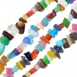 Ημιπολύτιμη Πέτρα Μάτι Τίγρης Χάντρα 5x8mm (Ø1mm) (225τμχ)