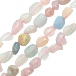 Morganite Irregular Bead 6x9mm Ø1mm (50pcs)