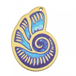 Wooden Pendant Shell 35x47mm