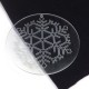 Plexi Acrylic Lucky Pendant Round w/ Snowflake 70mm (Ø2.5mm)