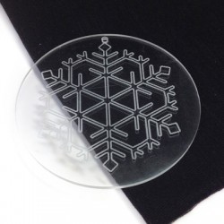 Plexi Acrylic Pendant Snowflake 70mm (Ø 2.5mm)