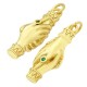 Ciondolo in Ottone Mani con Zirconi 7x22mm