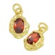 Breloque en Laiton Zircon Irrégulière 8 x 12 mm