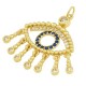 Zircon Brass Pendant Evil Eye 26x31mm