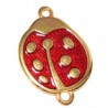 24K Gold Plated / Transparent Red