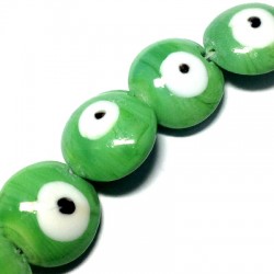 Glass Eye Round 20mm (10 pieces per cord)