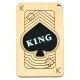 Wooden w/ Plexi Acrylic Pendant Paper Card “KING” 43x70mm