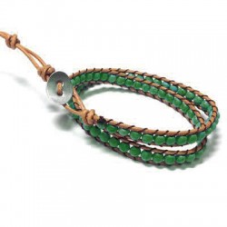 Bracelet Cord with semipreciouss 33mm