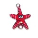 Metal Zamak Cast Connector Charm Starfish with Enamel 17x18mm